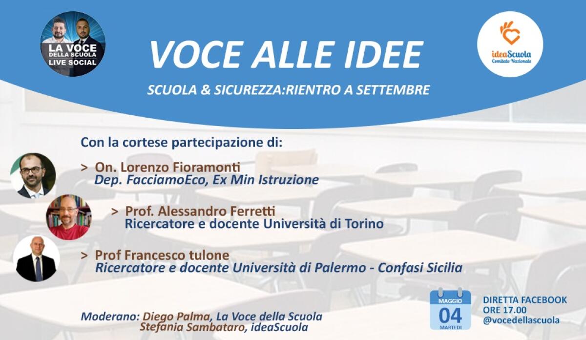 "Voce alle Idee" - Scuola & Sicurezza: rientro a settembre - 