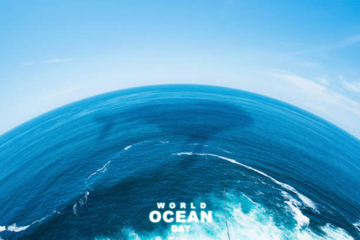 Il Coordinamento Nazionale dei Docenti della disciplina dei Diritti Umani, in occasione della Giornata internazionale degli oceani (World Oceans Day), 8 giugno, intende sottolineare la situazione critica in cui versano tali risorse naturali - Ocean view with World Ocean Day text. World Ocean Day Concept