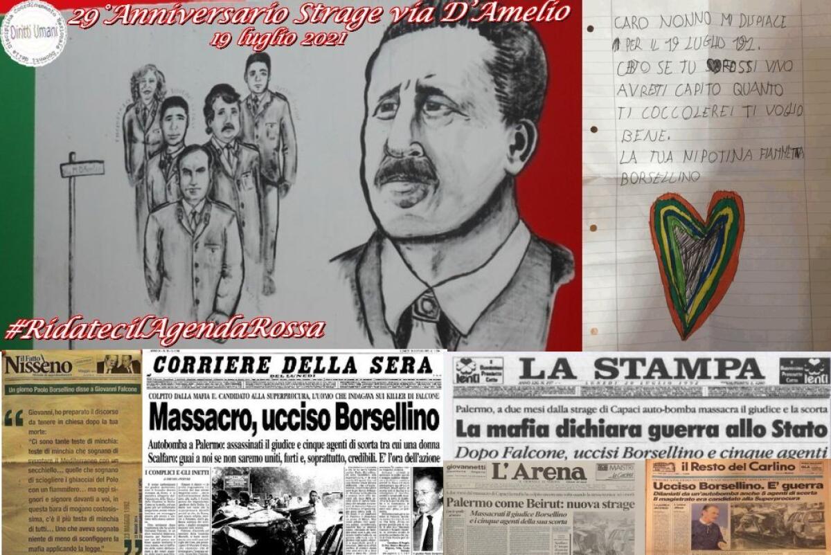 Il Coordinamento Nazionale dei Docenti della disciplina dei Diritti Umani commemora la strage di Via D’Amelio in occasione del suo 29° anniversario - 