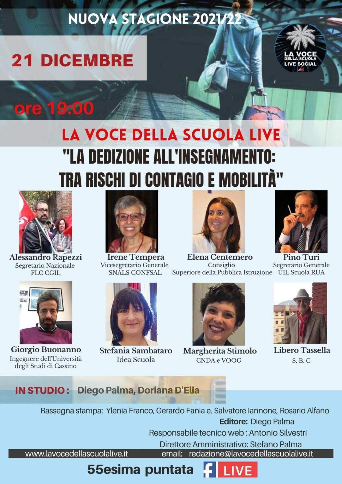 La Voce della Scuola Live 55esima puntata: "La dedizione all'insegnamento, tra rischi di contagio e mobilità" - 