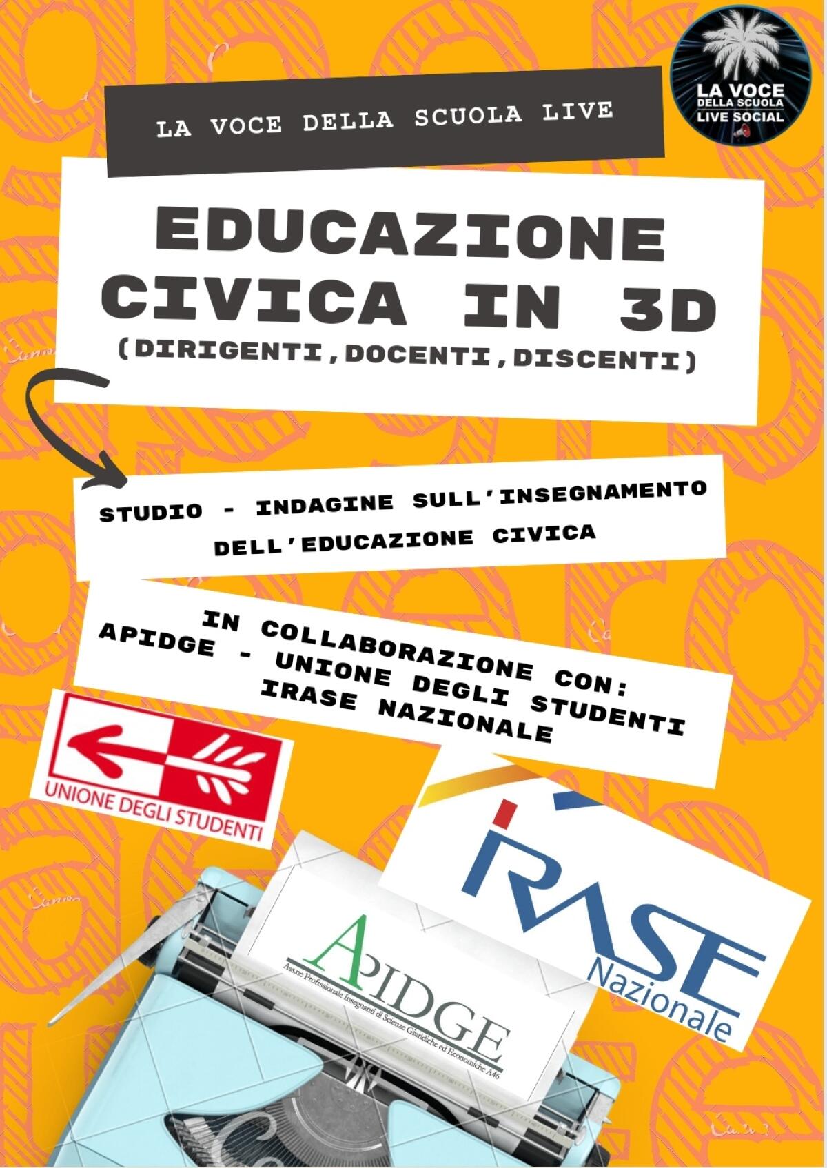 EDUCAZIONE CIVICA IN 3D, dirigenti, docenti, discenti - 