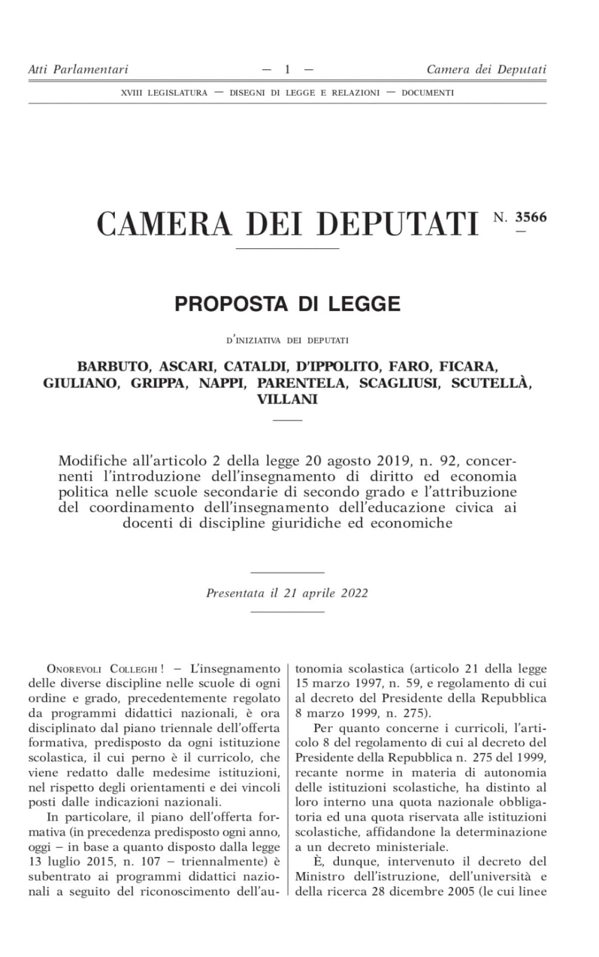 APIDGE sostiene e promuove la proposta di legge Camera 3566 - 