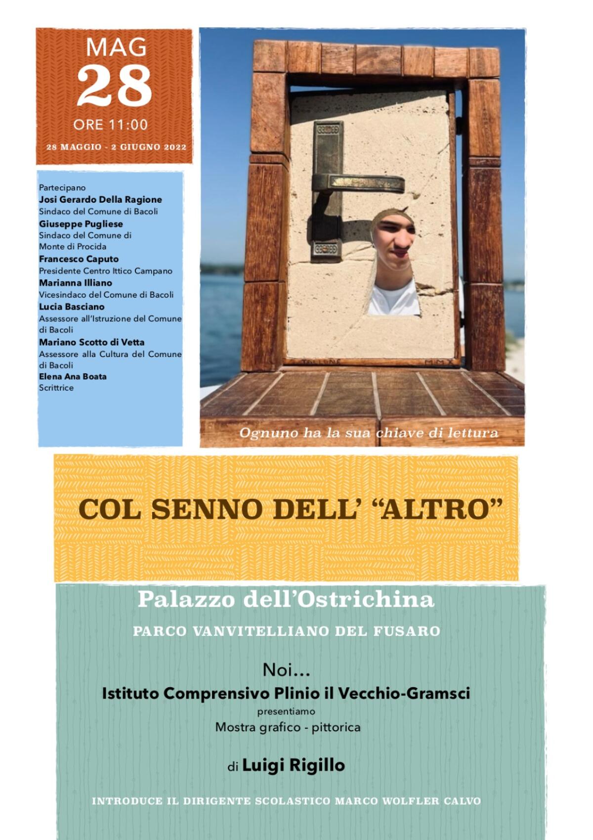 Mostra grafico pittorica scultorea di Luigi Rigillo alunno con tratto autistico dell'istituto Plinio il Vecchio di Bacoli - 