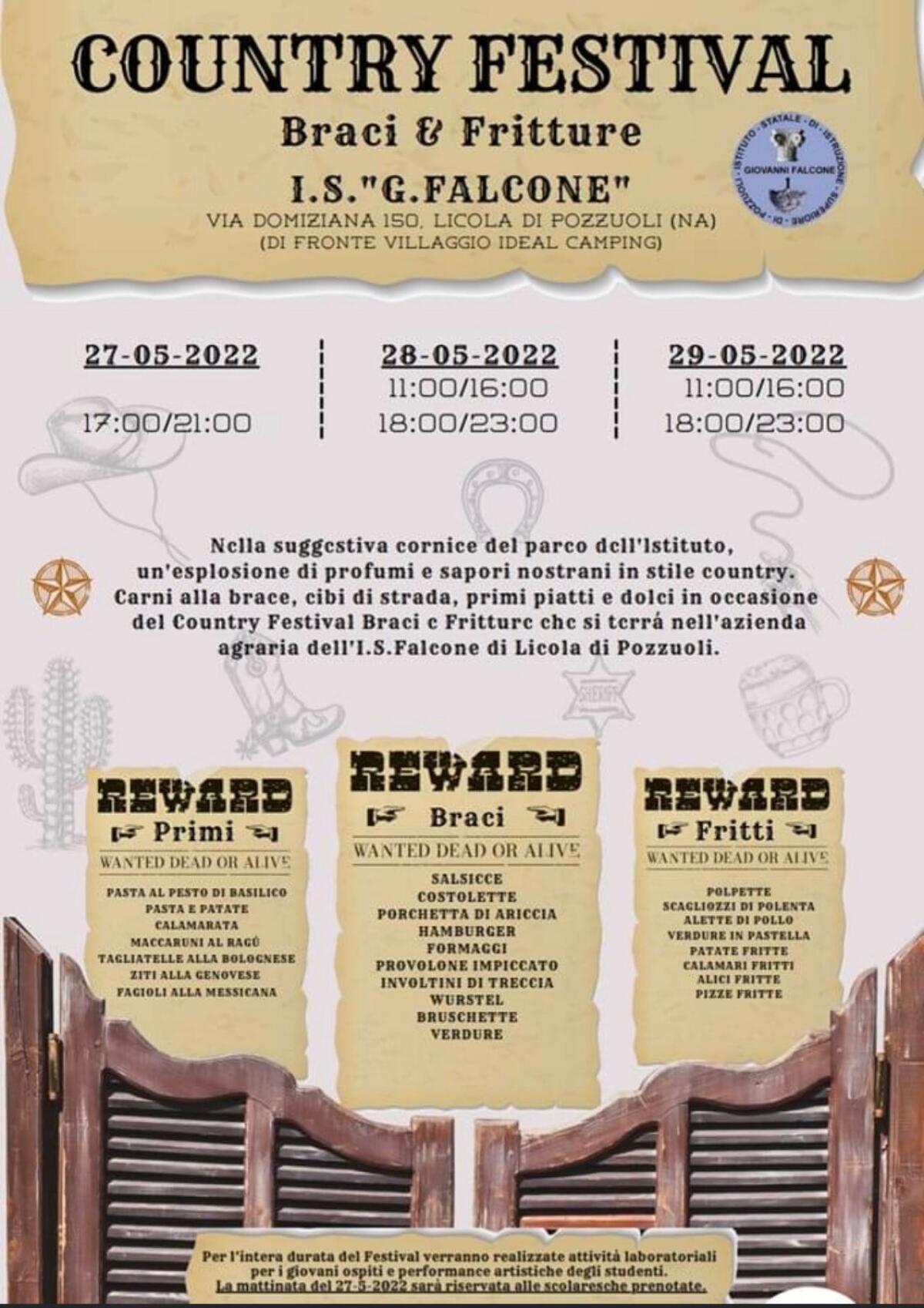 Scuola e territorio: "Manifestazione in stile country all’Istituto Agrario Falcone di Licola" -