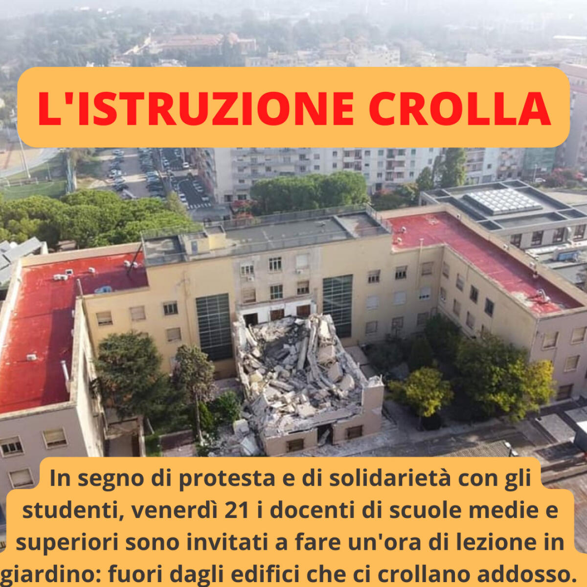L'istruzione crolla -