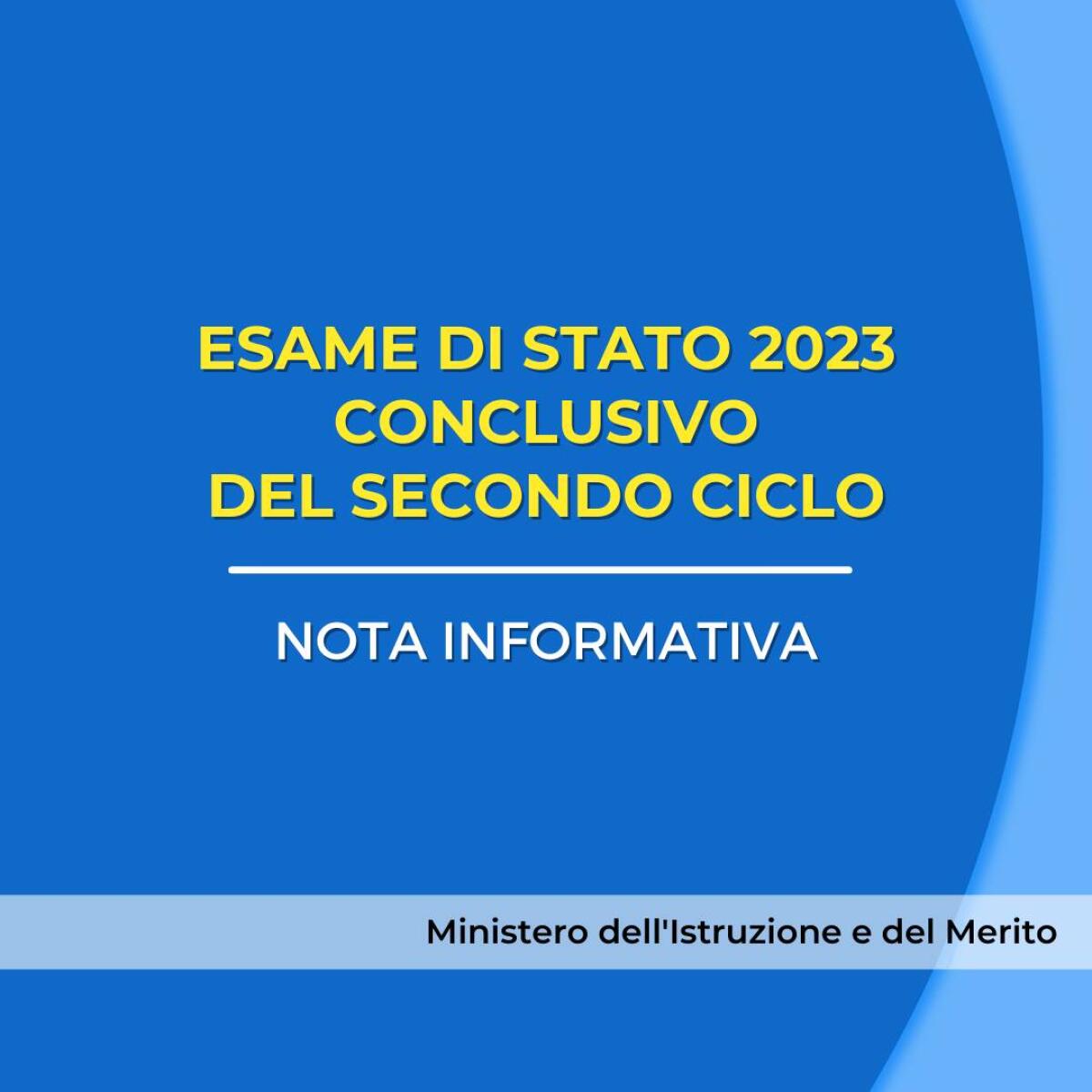 Esame di Stato 2023 conclusivo del secondo ciclo di istruzione - 