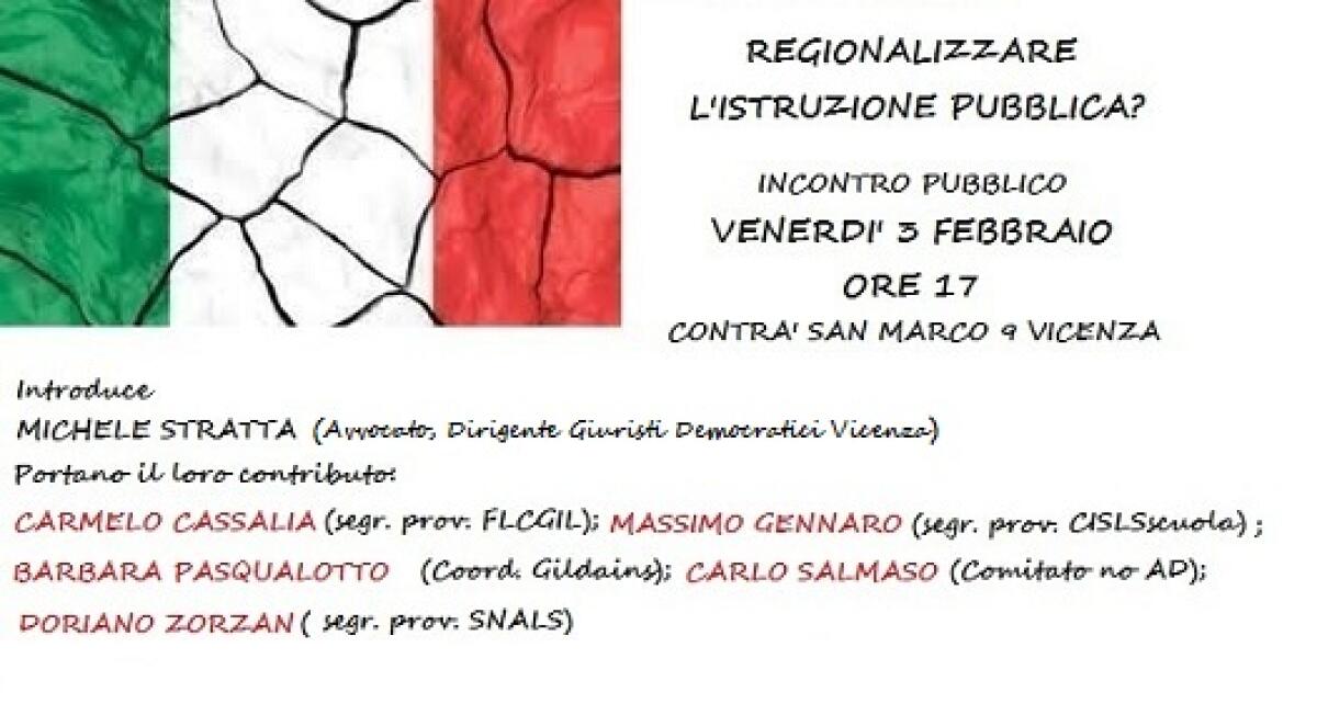 "Regionalizzare l'Istruzione pubblica?" -