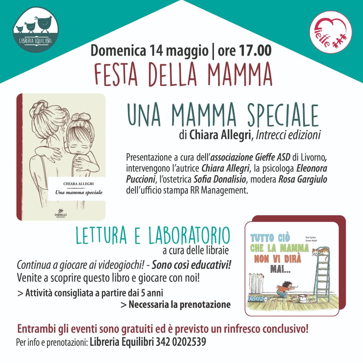 Presentazione del libro autobiografico: "Una mamma speciale" di Chiara Allegri - 