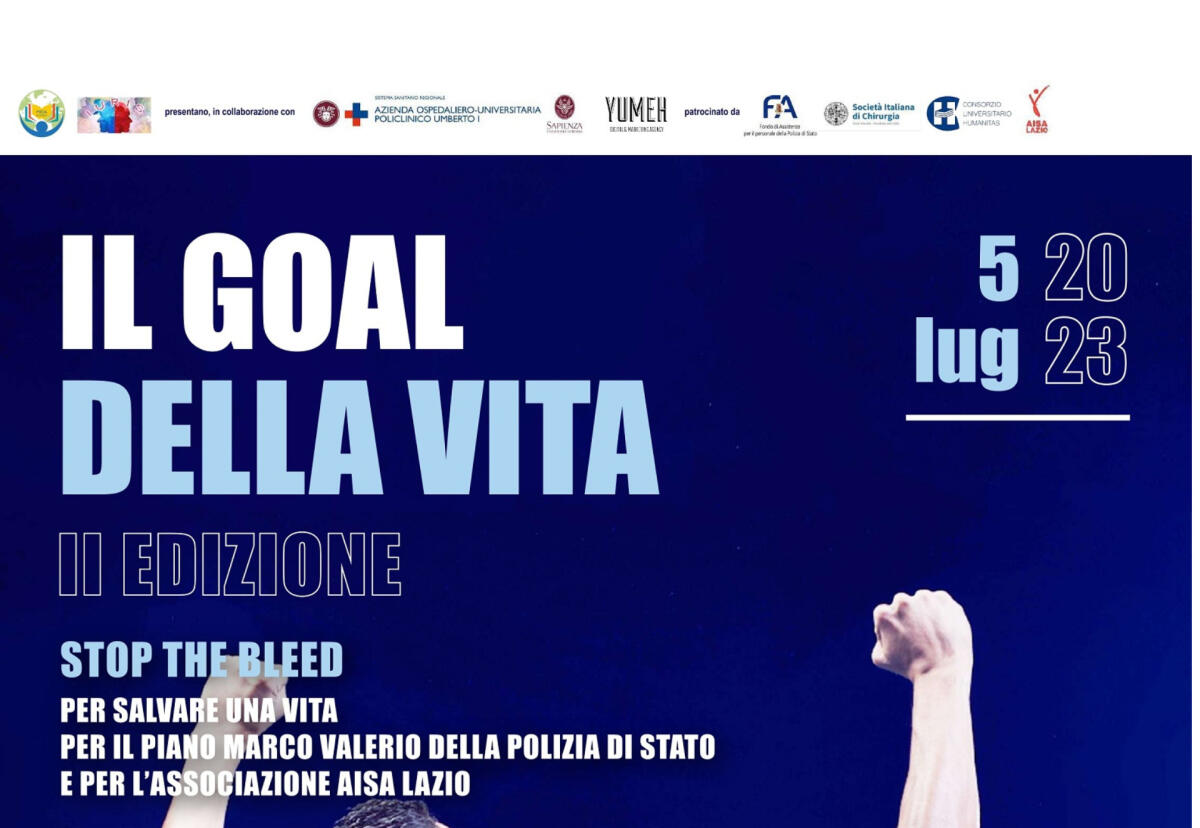 Torna a Roma il goal della vita per promuovere la campagna “stop the bleed” (ferma l’emorragia”) -