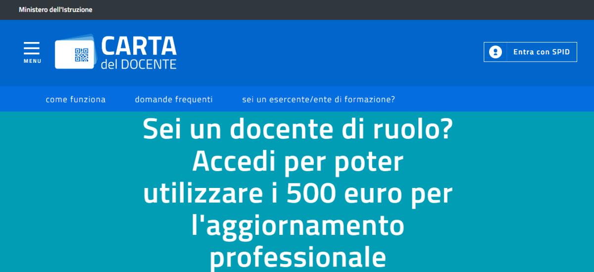 Carta del docente si vorrebbe estenderla ai soli supplenti al 31 agosto -