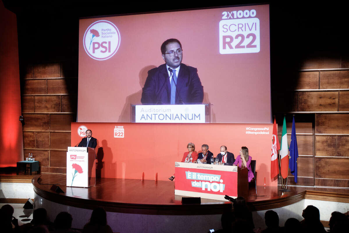 Luca Fantò (Referente nazionale PSI scuola): si sono conclusi a Roma gli Stati generali del Socialismo - Foto Roberto Monaldo / LaPresse 15-07-2022 Roma Politica Congresso nazionale del Partito socialista italiano Nella foto Vincenzo Maraio (segretario Psi) Photo Roberto Monaldo / LaPresse 15-07-2022 Rome (Italy) Psi national congress In the pic Vince