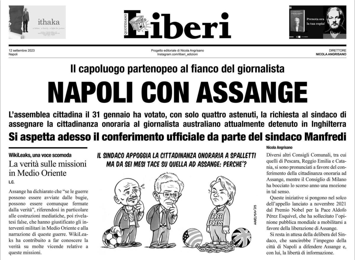Napoli con Assange - La Battaglia per la Libertà d'Informazione -