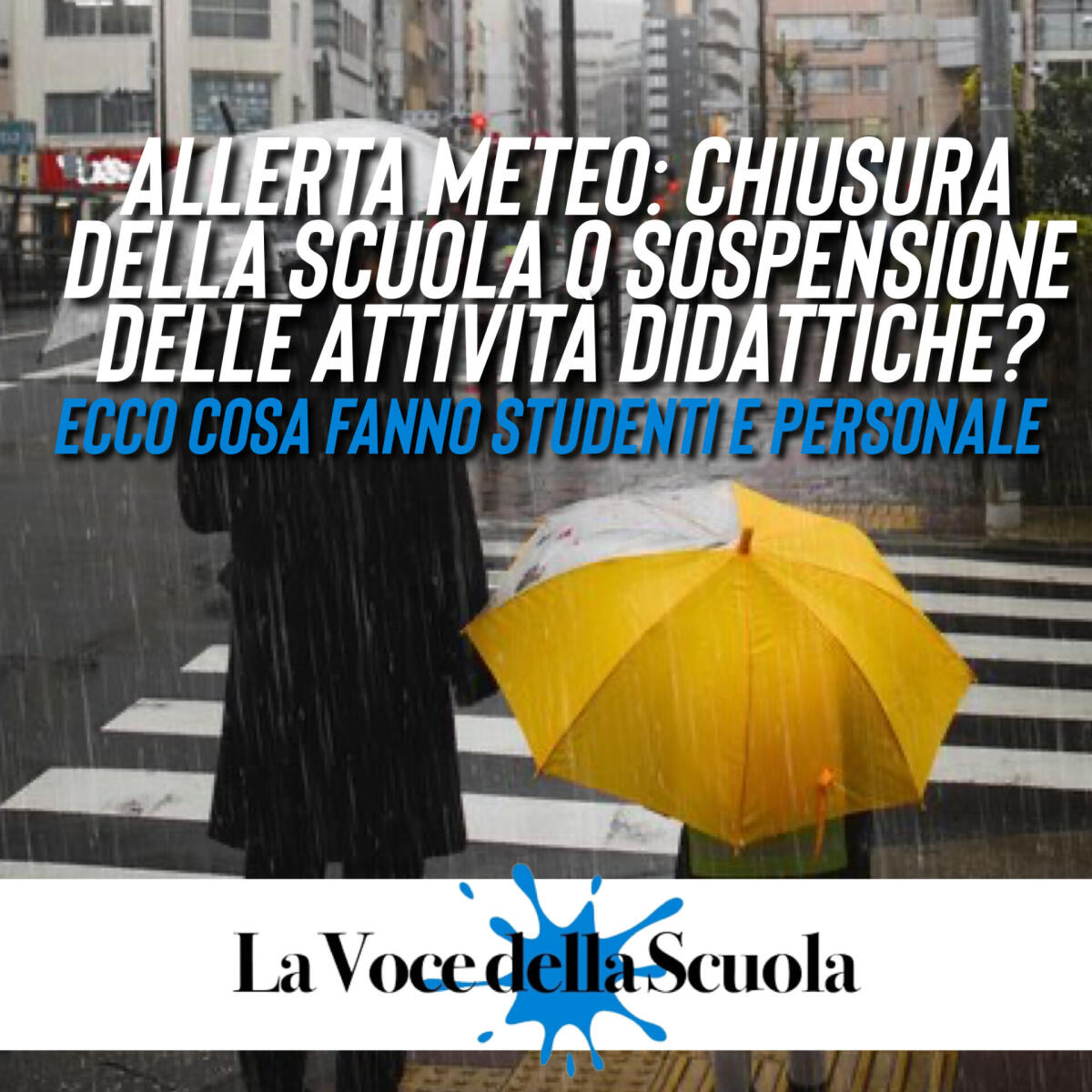 Allerta Meteo: chiusura della scuola o sospensione delle attività didattiche? Ecco cosa fanno studenti e personale - SCHEDA UIL SCUOLA - 