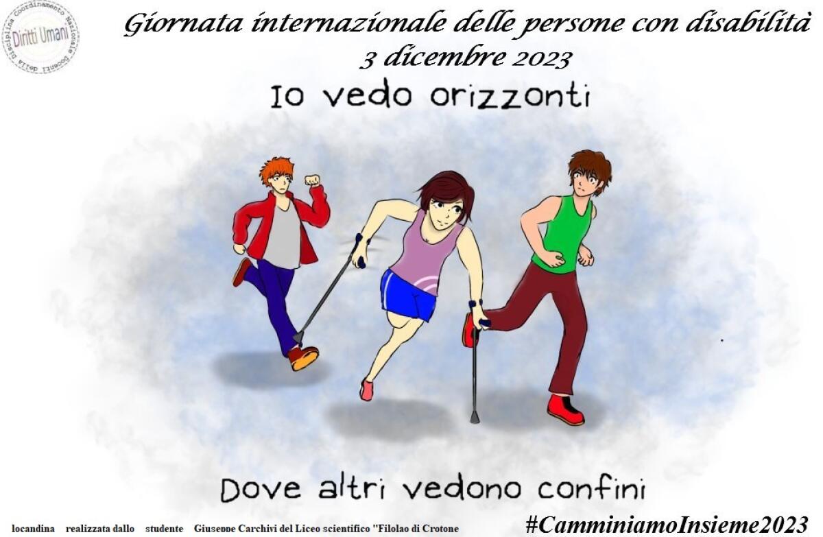 Iniziative "#CamminiamoInsieme2023" per la Giornata internazionale per la disabilità 2023 -
