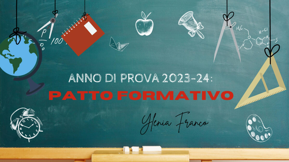 Anno di Prova 2023-24: Patto Formativo - 