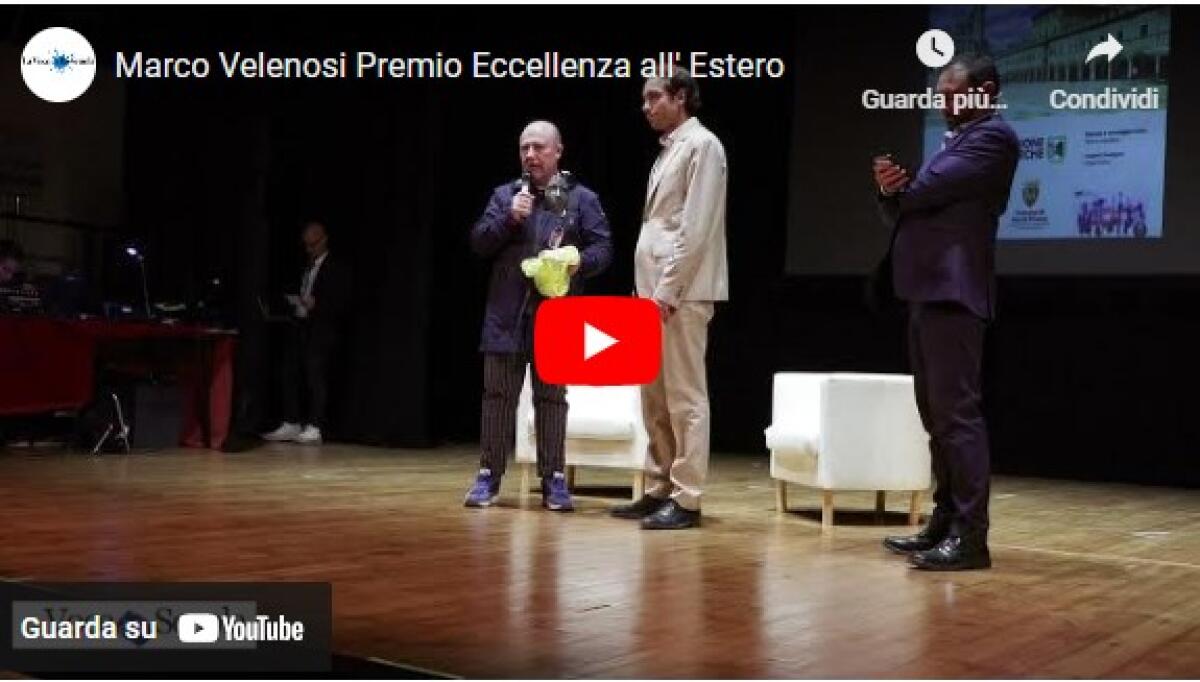 La festa della scuola - Premio speciale Visioni all’eccellenza italiana all’estero a Marco Velenosi -