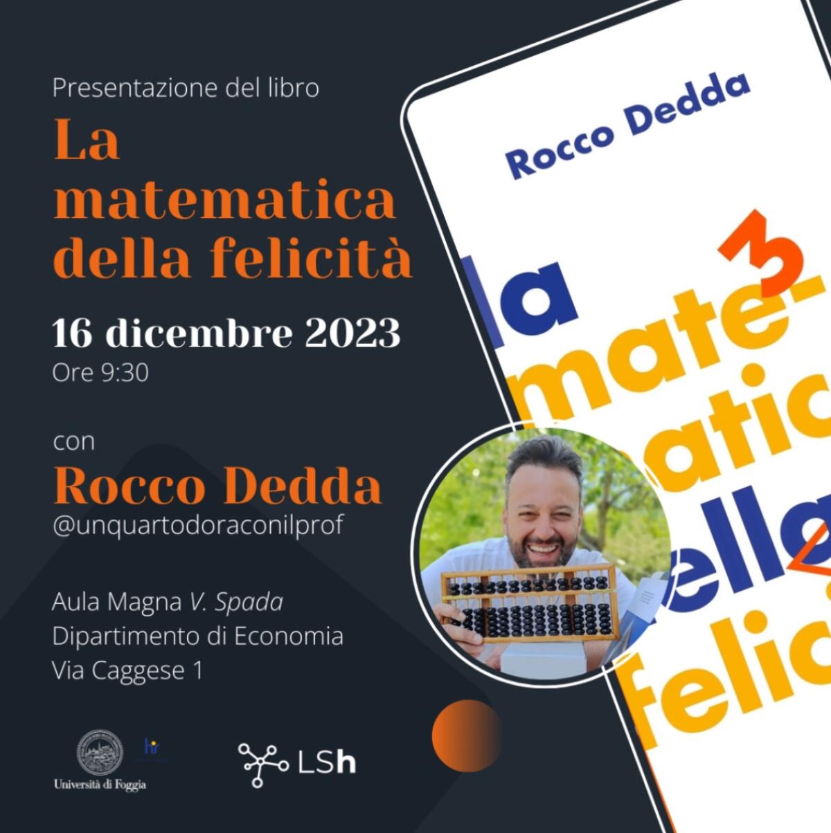Il Prof. Influencer Rocco Dedda a Foggia: La Matematica della Felicità sbarca all'Università - 