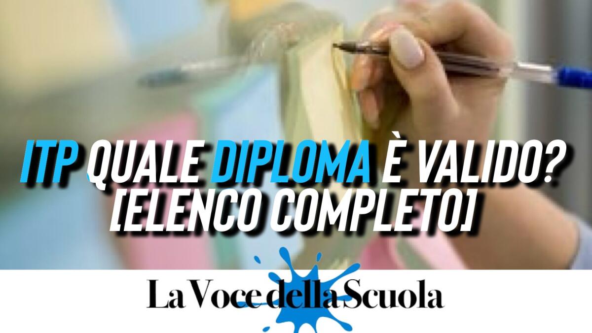 ITP quale diploma è valido? [Elenco Completo] - 
