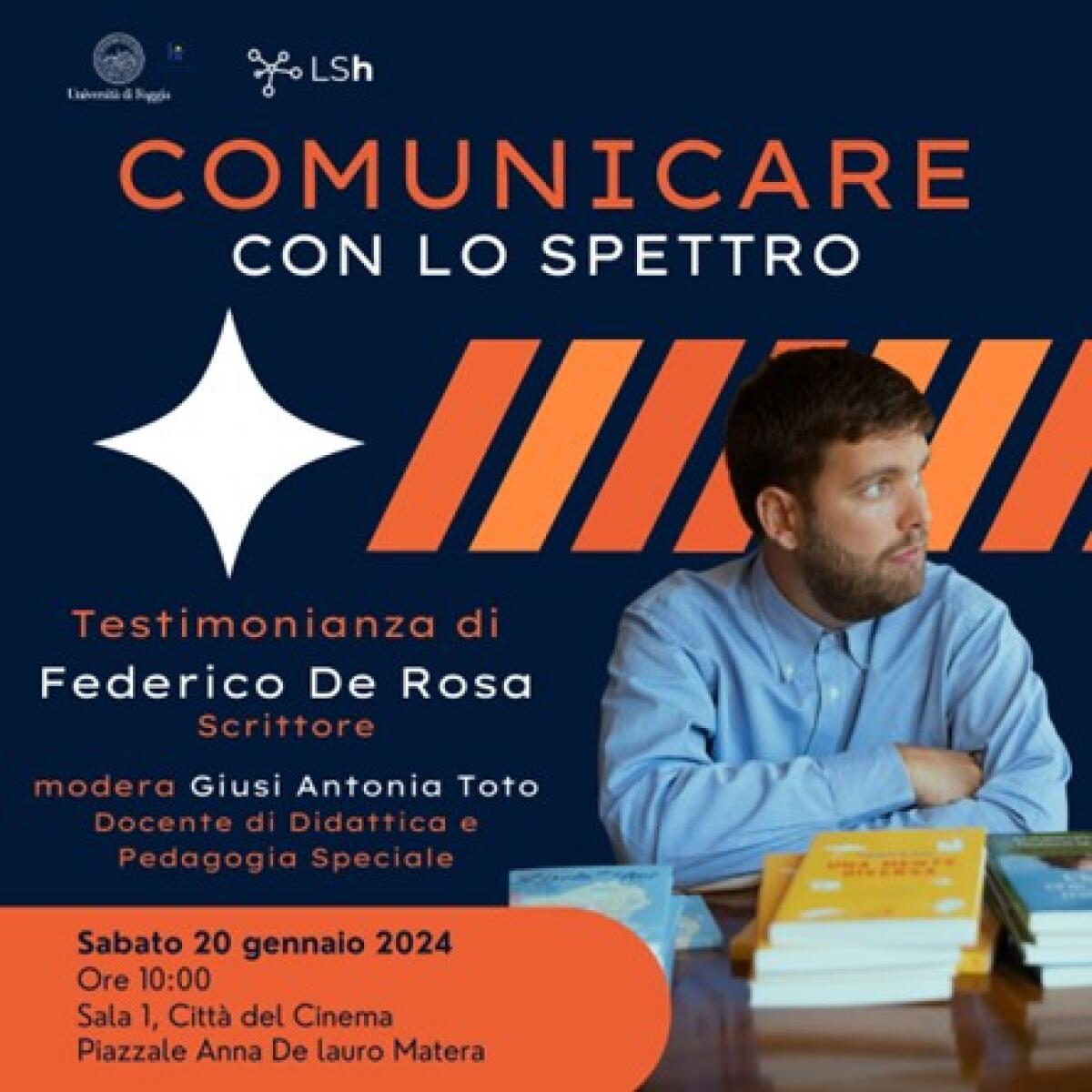 Autismo, scrittura e inclusione: Federico de Rosa torna a Foggia - 