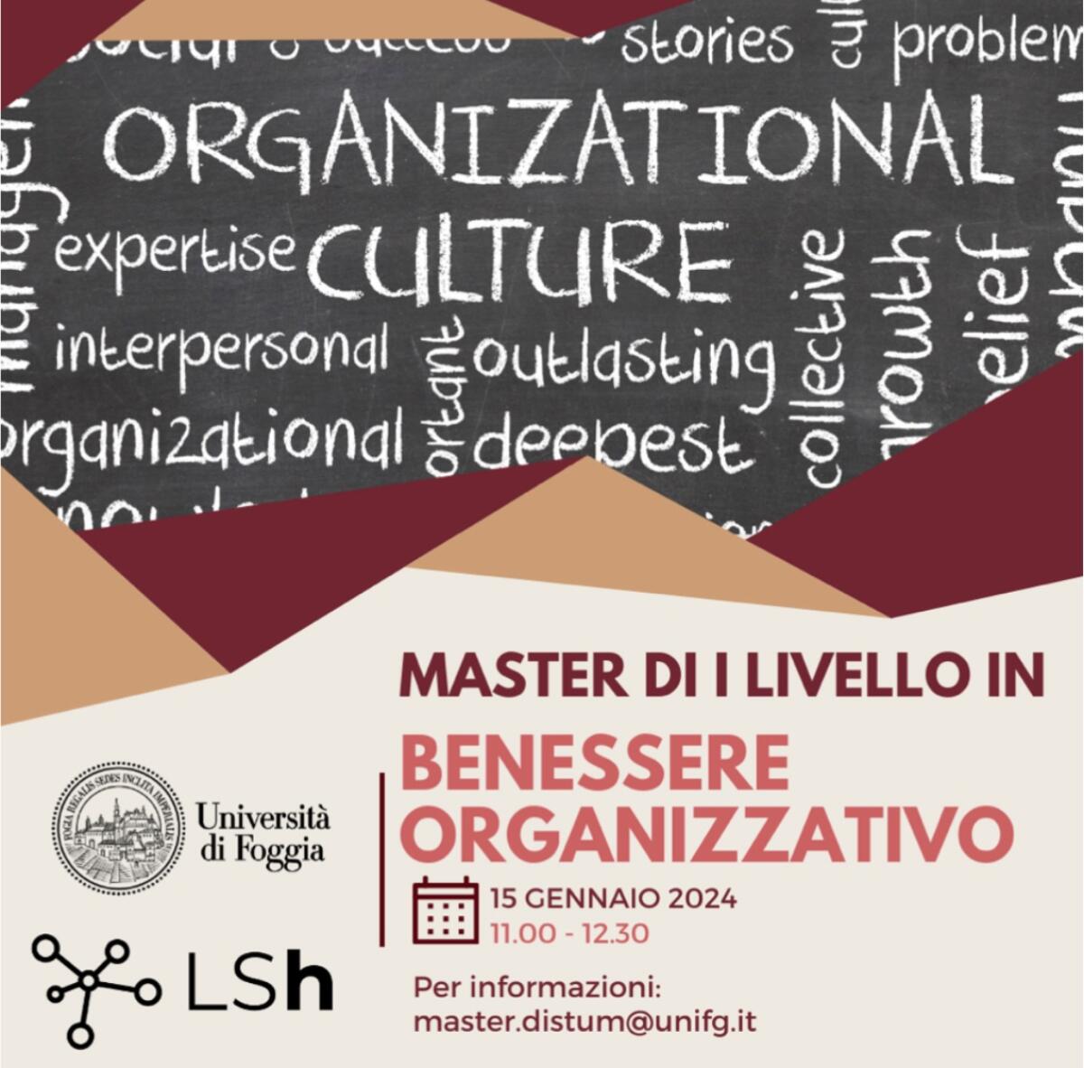 Università di Foggia: Al via il Master di I Livello in "Benessere Organizzativo" per il personale TAB -