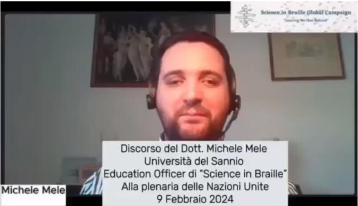 Matematica inclusiva alla Plenaria ONU: il matematico italiano Michele Mele presenta MathSpeak -