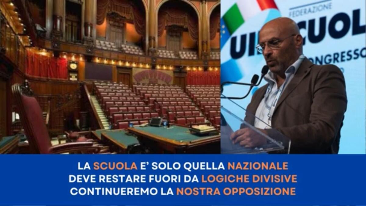 UIL Scuola: No a regionalismo competitivo, autonomia differenziata divide il Paese -