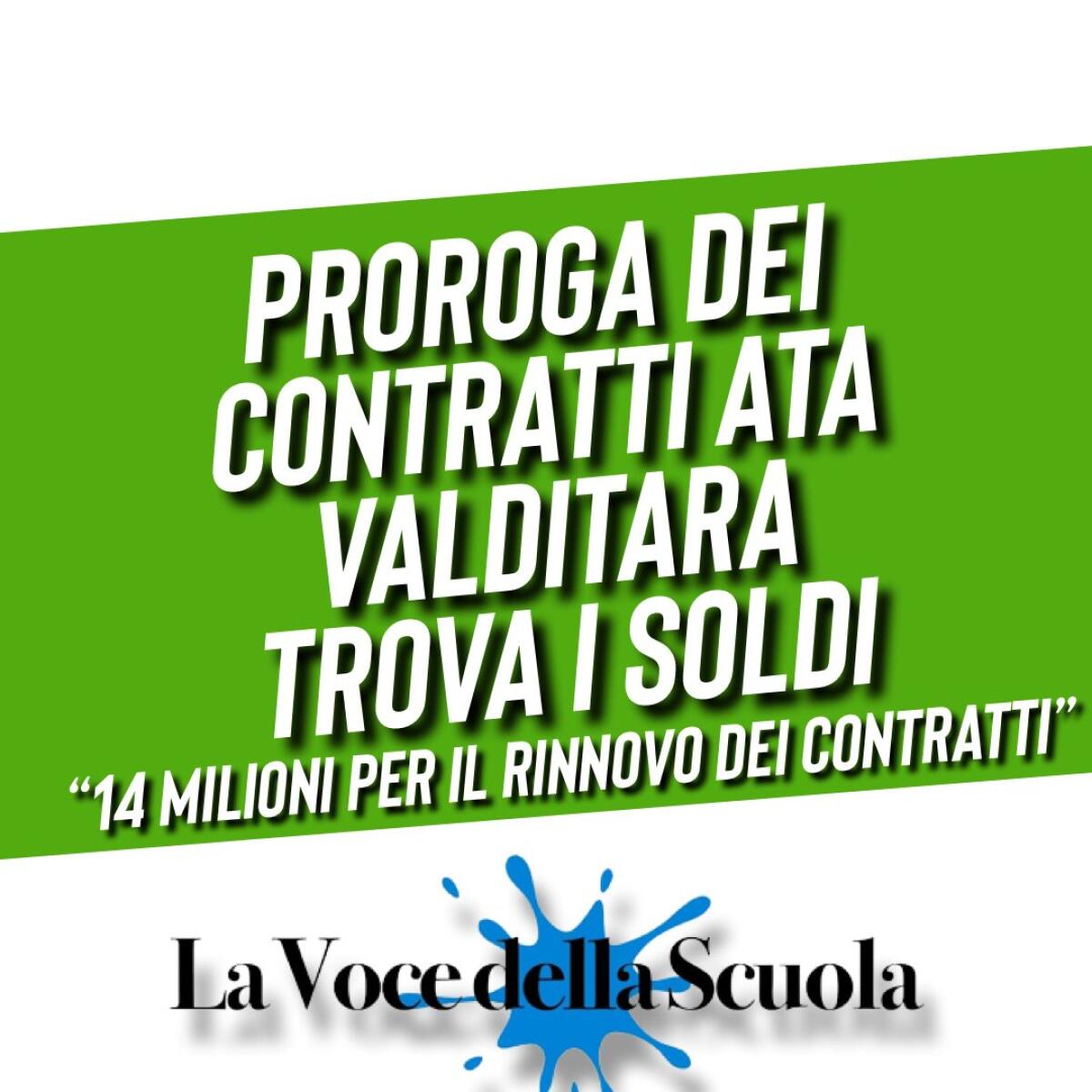 Proroga dei Contratti ATA Valditara trova i soldi “14 milioni per il rinnovo dei contratti” -