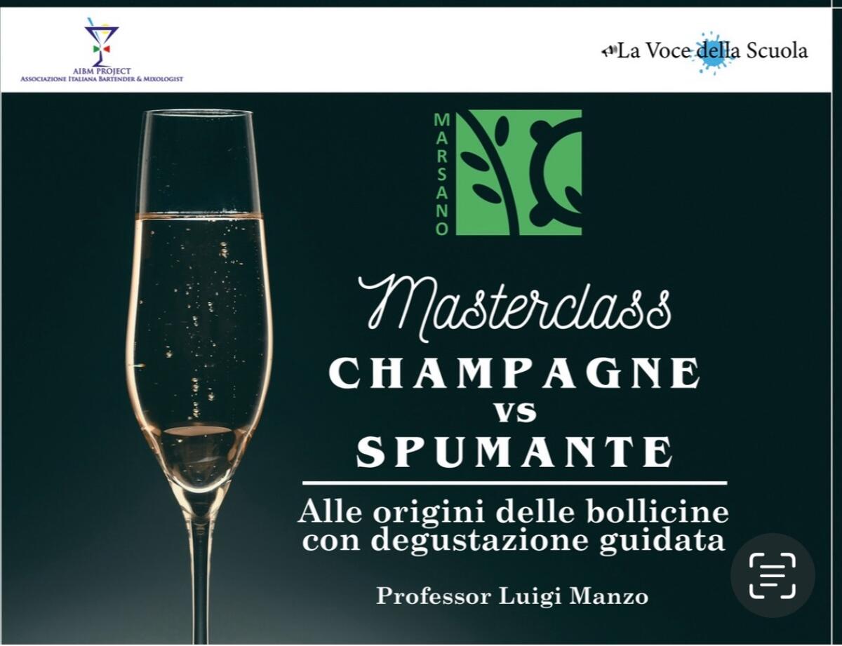 Come è nato lo Champagne? Masterclass presso l'Istituto Marsano di Genova -