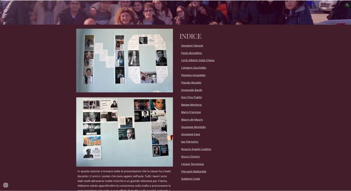 Progetto "#inostristudentiraccontanoimartiridellalegalità". Studenti di un liceo calabrese realizzano una piattaforma efficace, per consentire la divulgazione di contenuti relativi alla legalità e alla resilienza civica -