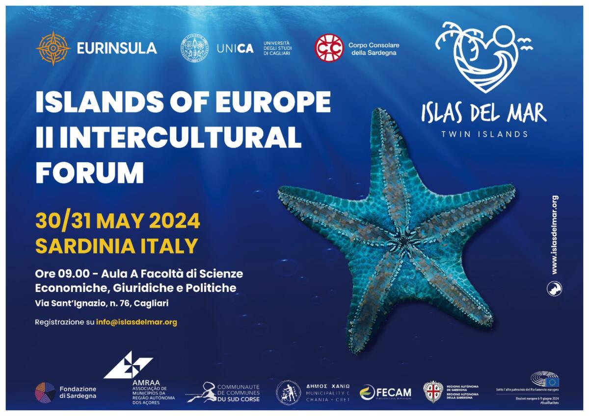 2° Forum Interculturale delle Isole d'Europa: "sfide e opportunità" a Cagliari il 30 e 31 maggio -