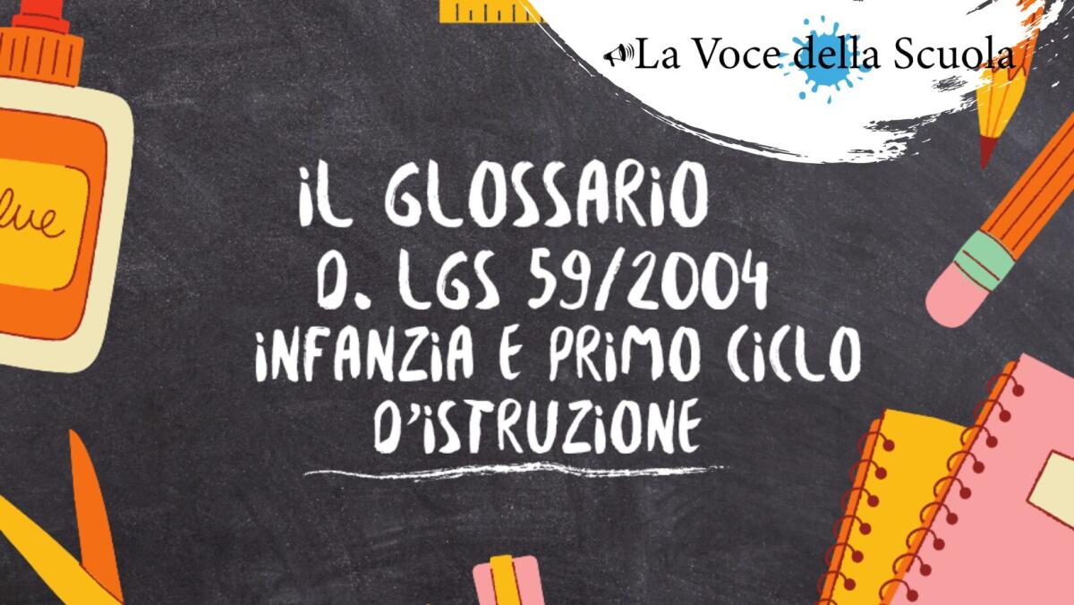 "Il Glossario": Il riordino della scuola dell'infanzia e del primo ciclo di istruzione, dal d.lgs. 59/2004 ad oggi -