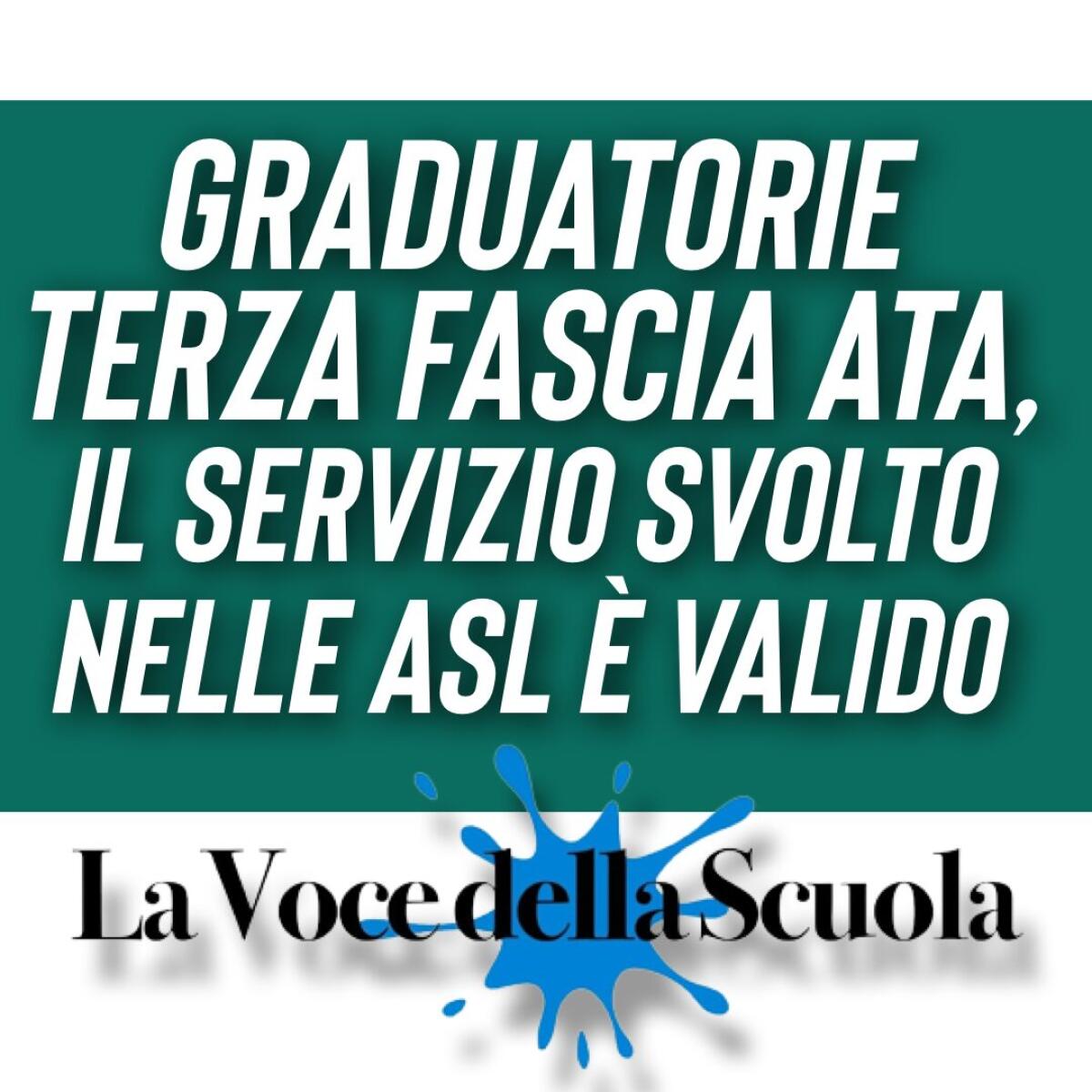 Graduatorie terza fascia ATA, il servizio svolto nelle ASL è valido -