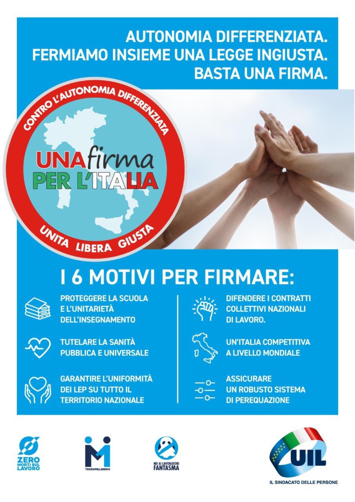 Fermiamo l'Autonomia Differenziata: Parte la raccolta firme contro una legge Ingiusta -