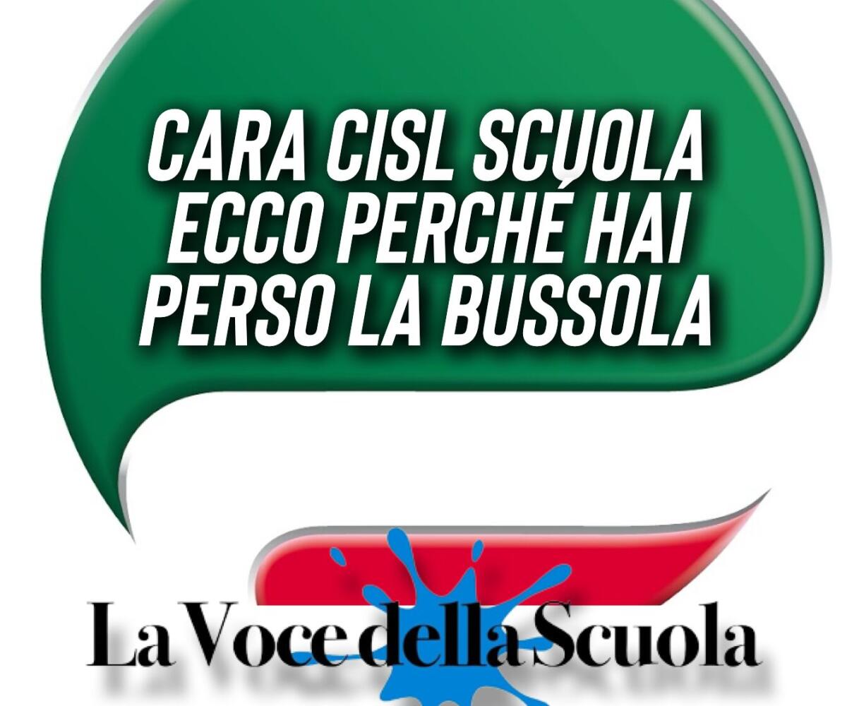 Cara Cisl Scuola ecco perché hai perso la bussola -