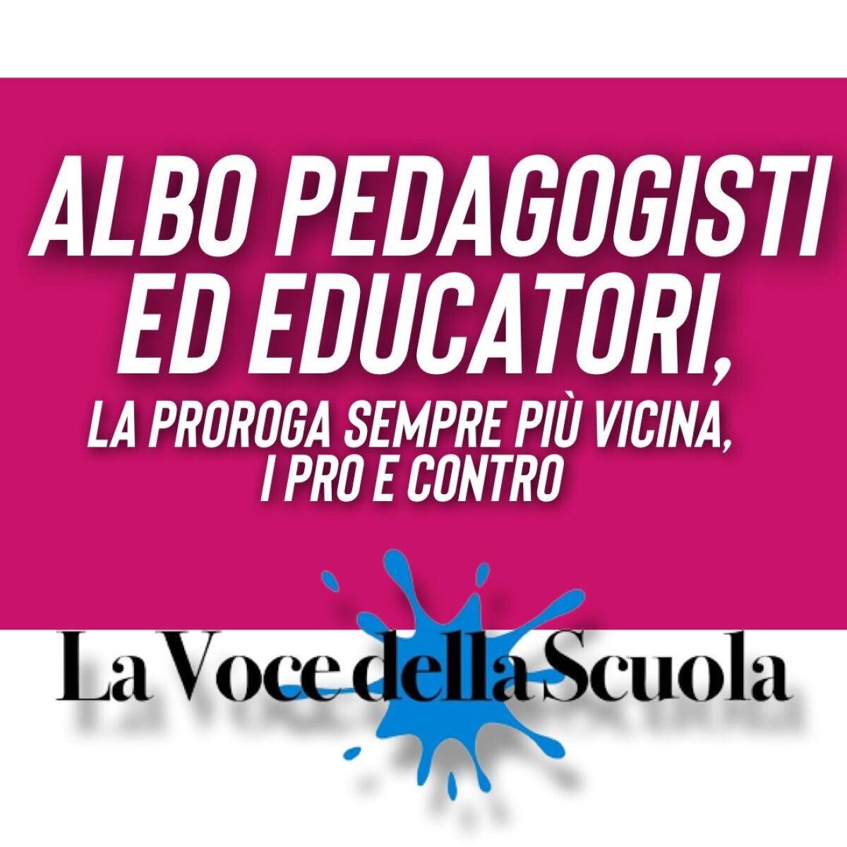 Albo pedagogisti ed educatori, la proroga sempre più vicina, i pro e contro -