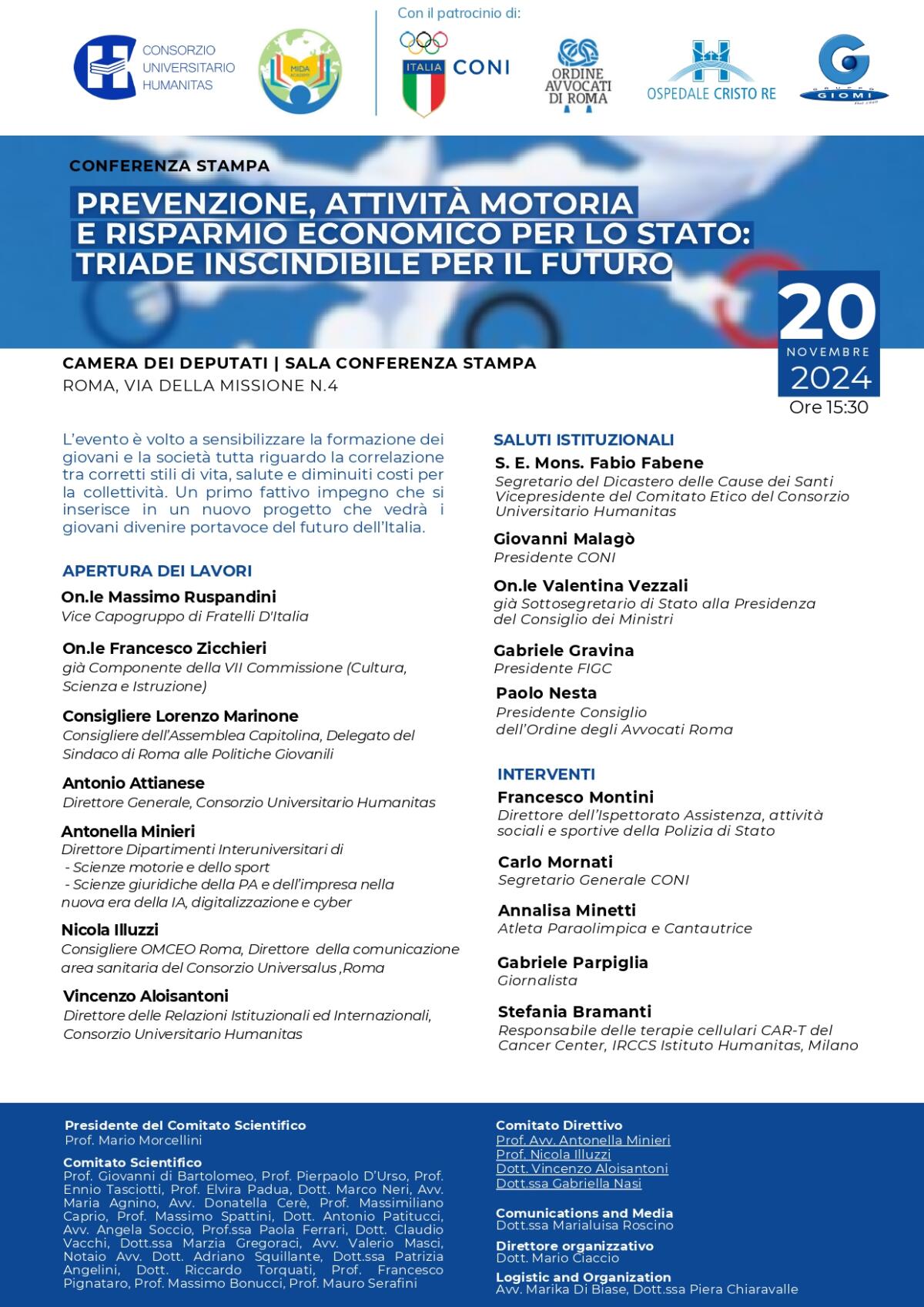 Prevenzione, attività motoria e risparmio economico per lo Stato: triade inscindibile per il futuro -