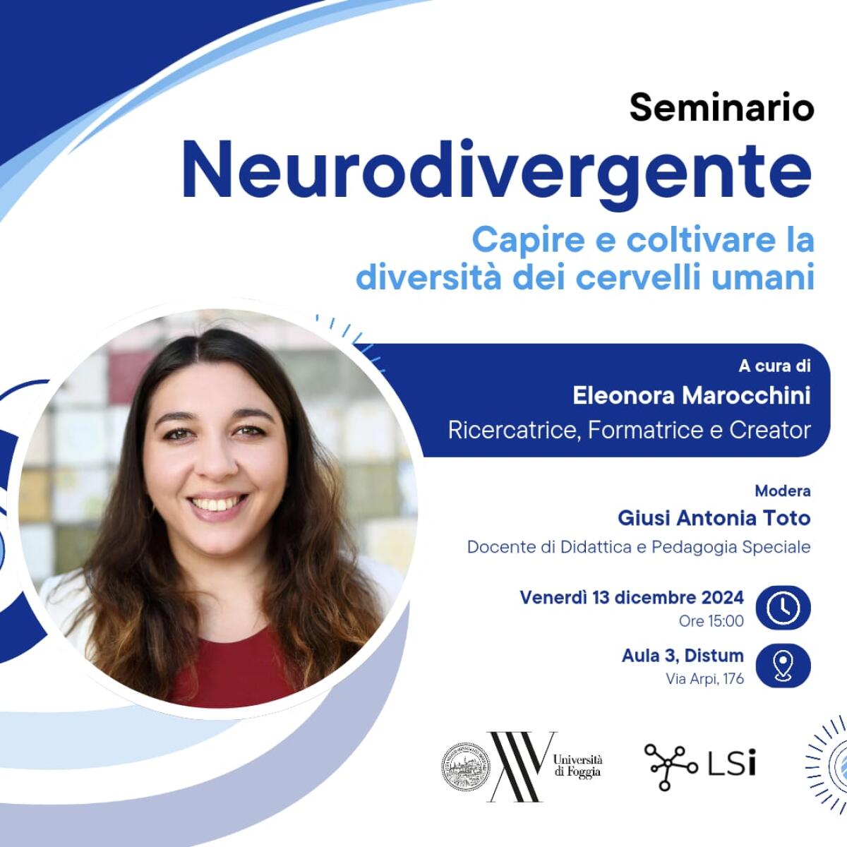 Università di Foggia: Eleonora Marocchini, ospite del LSi, parla di neurodivergenze ed autismo - 