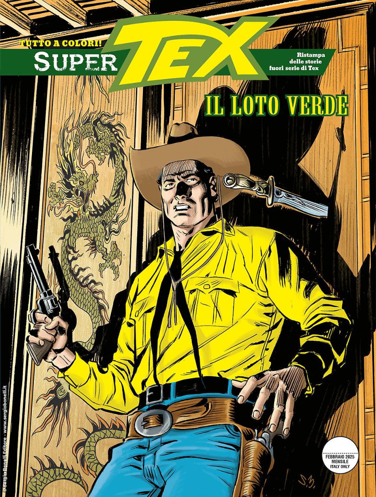 In edicola Super Tex - Tutto a colori “Il Loto Verde”: l’enigmatica maschera del nemico -