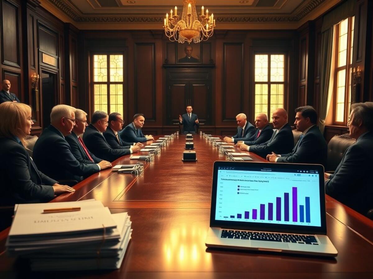 Diplomifici: arriva lo stop del governo - {"prompt":"Create a compelling image that visually encapsulates an article about the ban on diploma mills approved during a cabinet meeting. Envision a dignified government chamber setting, lit with soft, warm lighting that accentuates the serious at