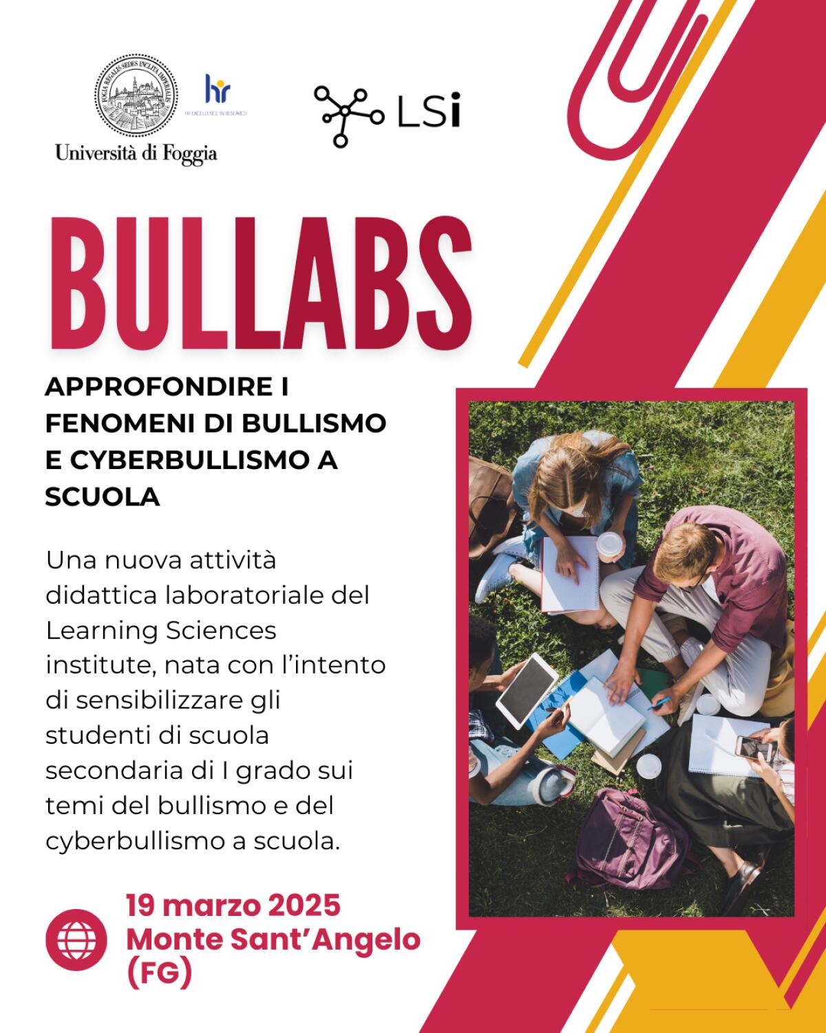 Monte Sant’Angelo si prepara a BulLABs: approfondire i fenomeni di bullismo e cyberbullismo a scuola -
