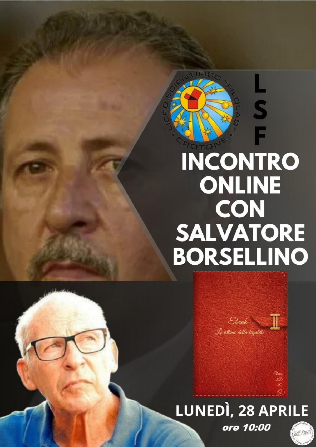 Gli studenti del liceo scientifico Filolao di Crotone incontrano il 28 aprile Salvatore Borsellino -