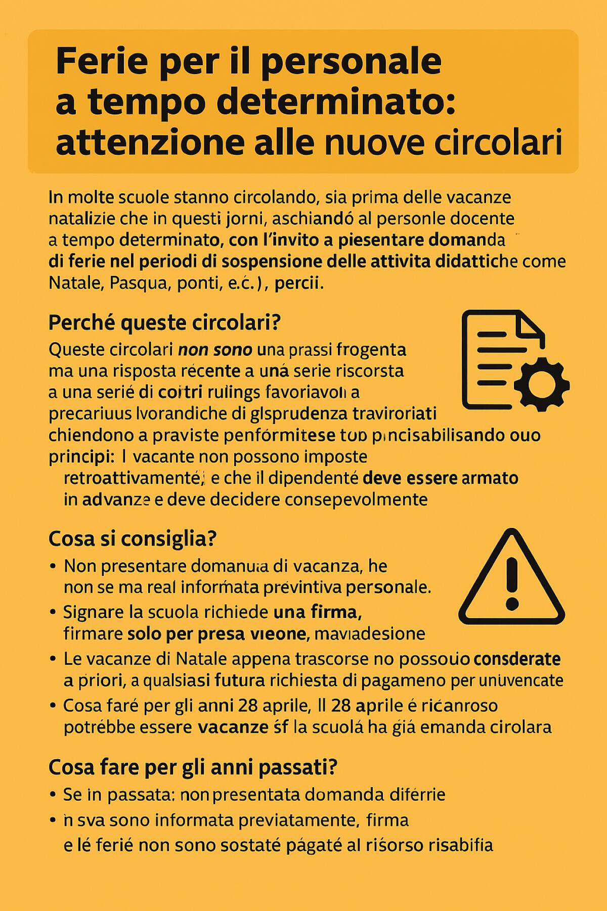 Ferie per il personale a tempo determinato: attenzione alle nuove circolari -