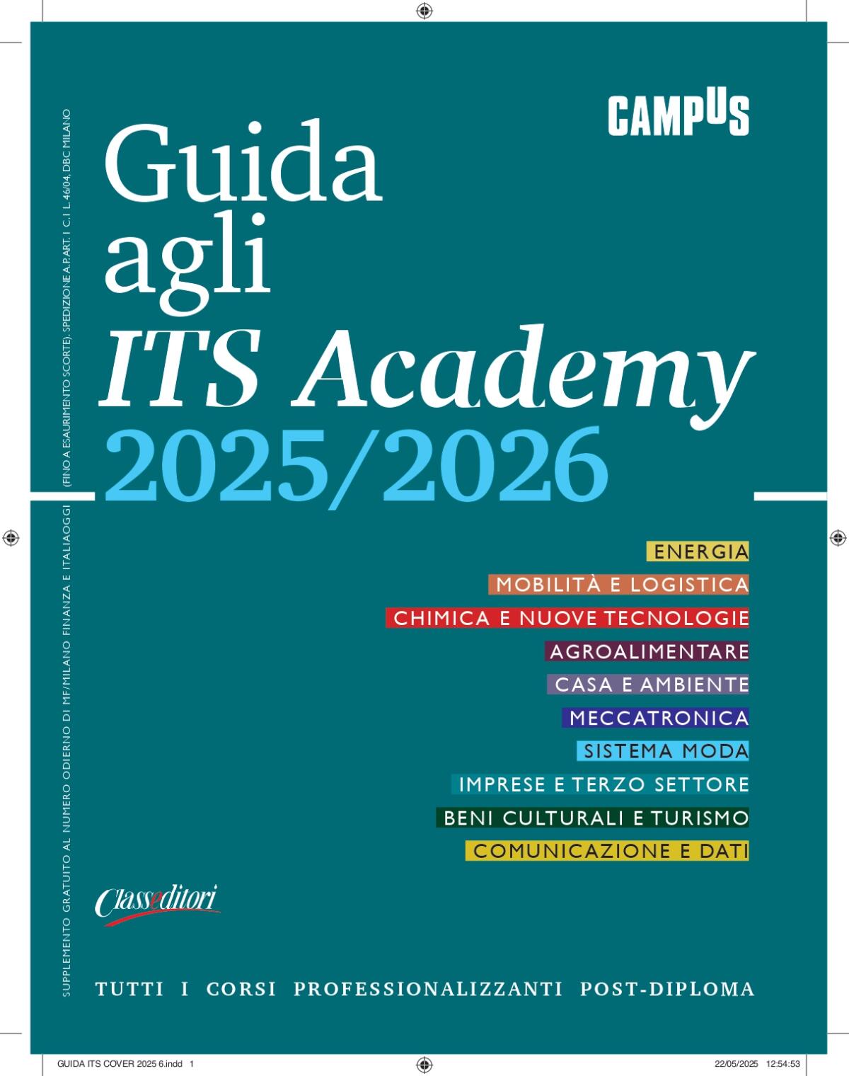 Dal 10 giugno la nuova Guida agli ITS Academy 2025/2026 di Campus Editori -