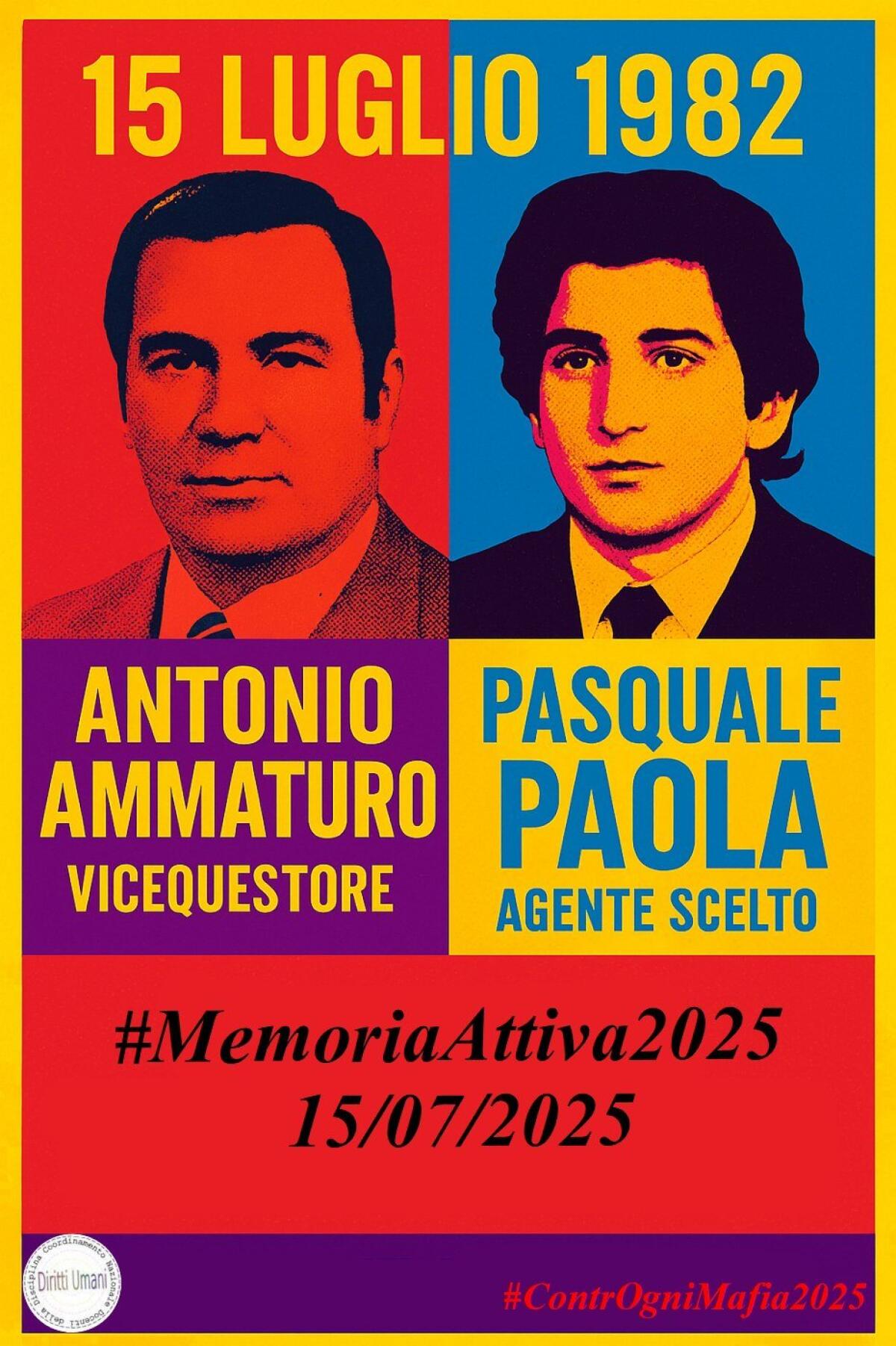 In memoria del Vicequestore Ammaturo e dell’Agente Scelto Paola. Un sacrificio che interpella la coscienza civile del Paese - 