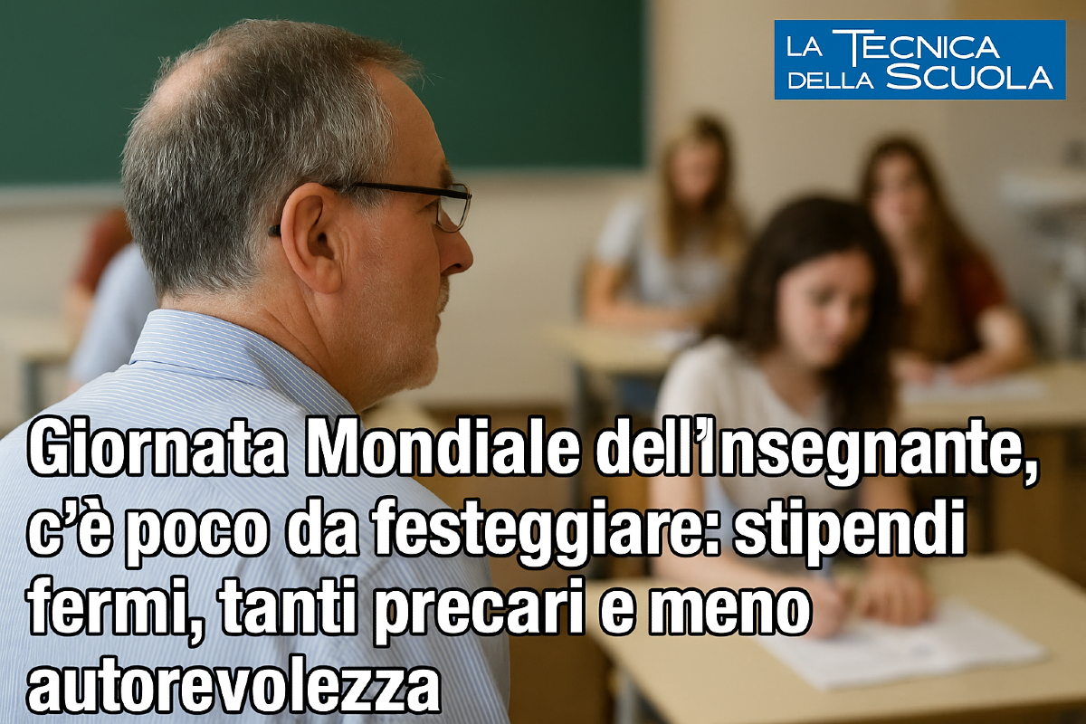 Giornata Mondiale dell'Insegnante, c’è poco da festeggiare: stipendi fermi, tanti precari e meno autorevolezza - 