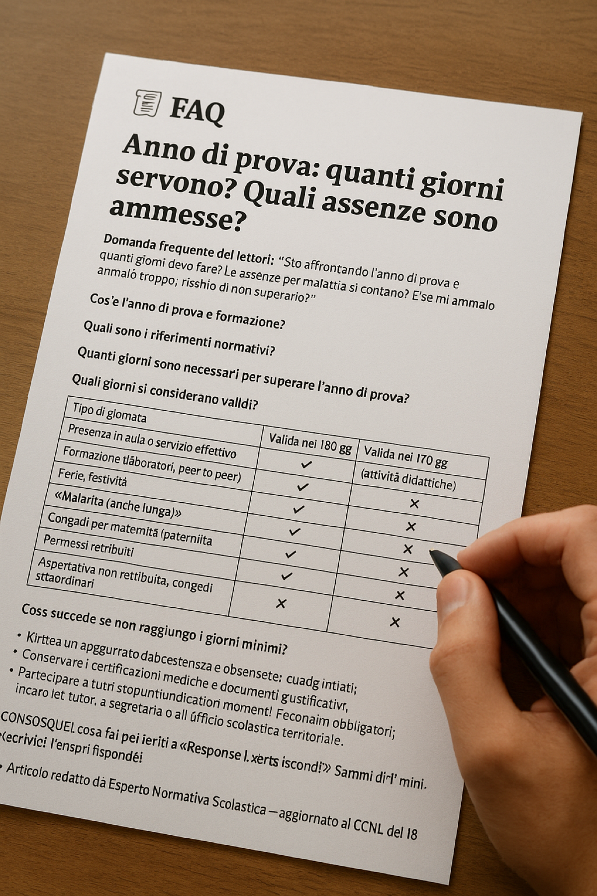 FAQ – Anno di prova: quanti giorni servono? Quali assenze sono ammesse? - La Voce della Scuola