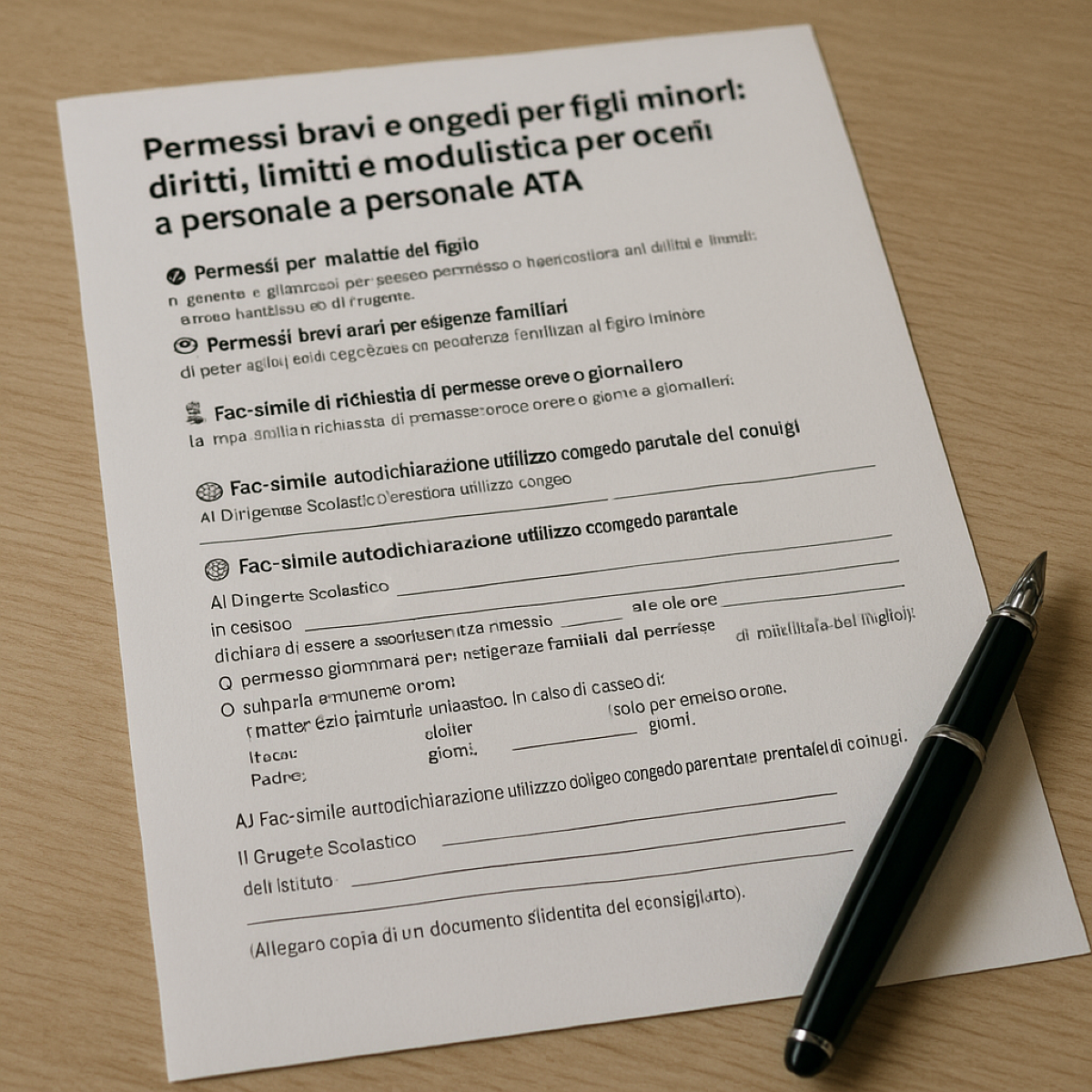 Permessi brevi e congedi per figli minori: diritti, limiti e modulistica per docenti e personale ATA -