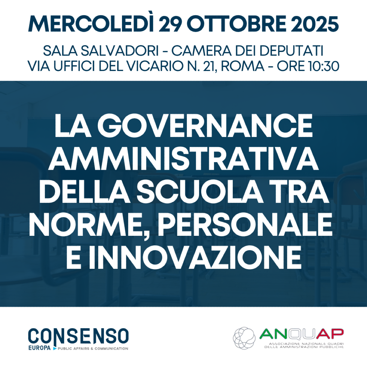 Convegno Anquap “La governance amministrativa della scuola  tra norme, personale e innovazione” -