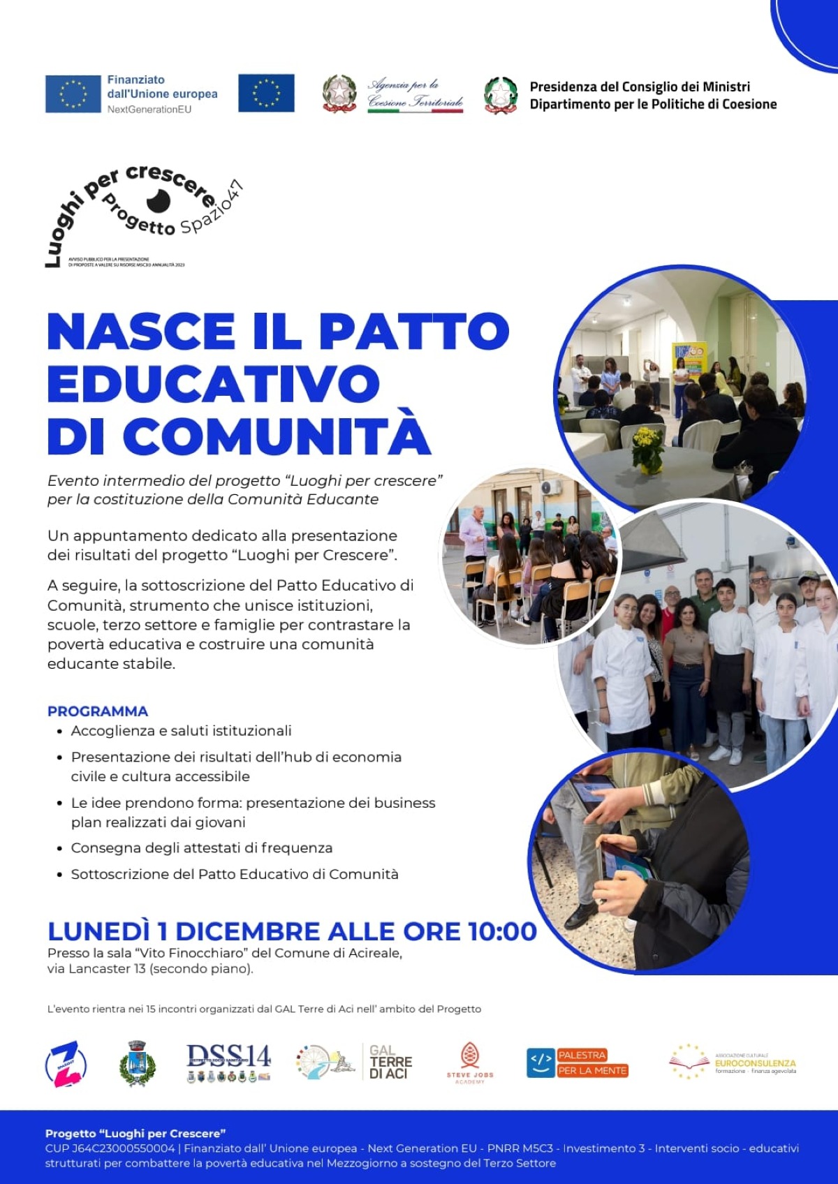 Nasce il Patto Educativo di Comunità nell’ambito del progetto “Luoghi per Crescere”  - 