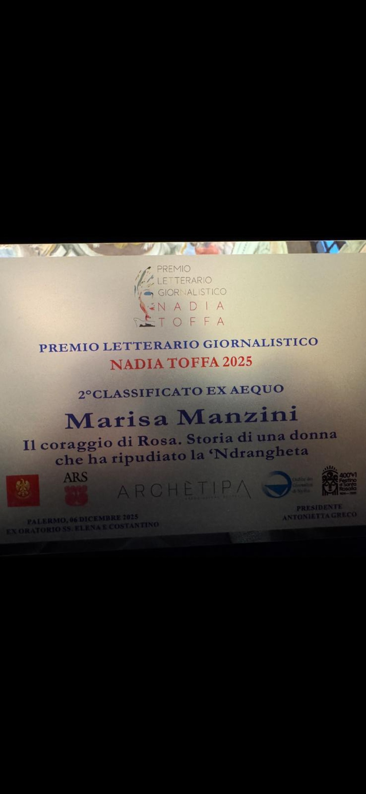 Il Procuratore Marisa Manzini conquista il secondo posto al Premio Nadia Toffa 2025 con l'opera “Il coraggio di Rosa” - 